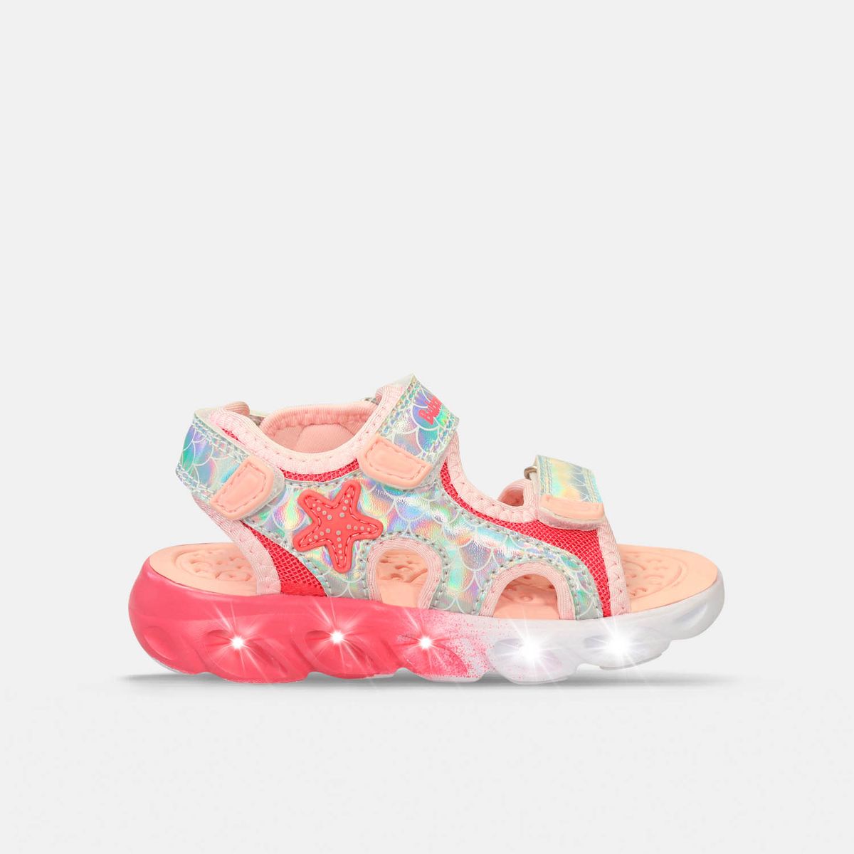 Sandalia Con Luces Infantil Para Niña Bubblegummers Multicolor Teresa Dust
