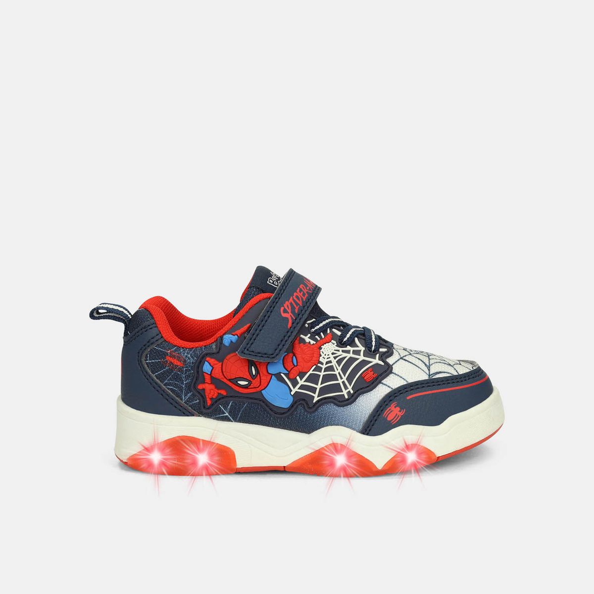 Tenis Con Luces Para Niño Bubblegummers Azul Nispero L 4Spiderman