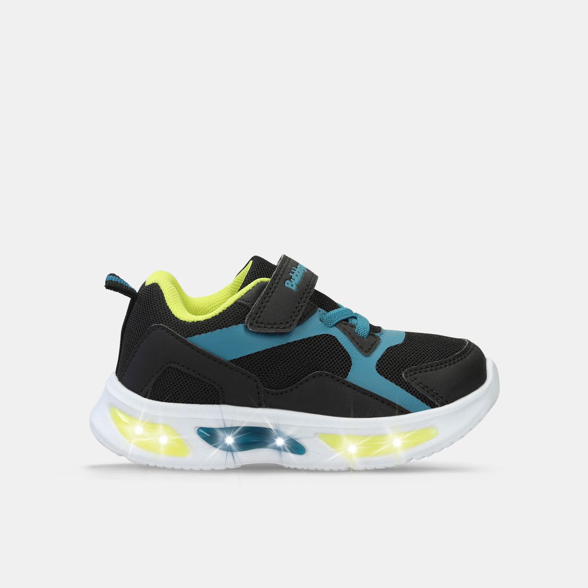 Tenis Con Luces Para Niño Bubblegummers Negro Toyota Demian