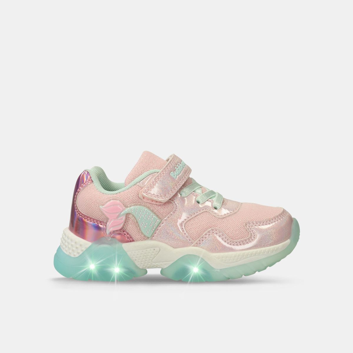 Tenis Con Luces Para Niña Bubblegummers Multicolor Tuna Alpha Light