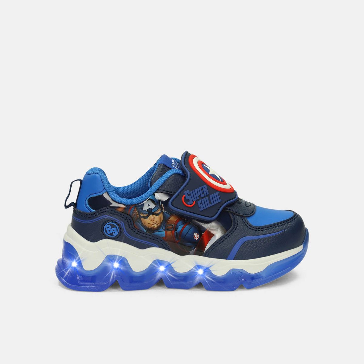 Tenis Con Luces Para Niño Bubblegummers Azul Nazario L 8Avengers