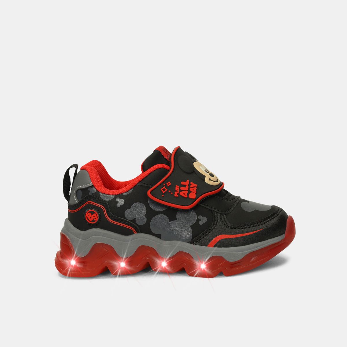 Tenis Con Luces Para Niño Disney Negro Nestor L 5Mickey